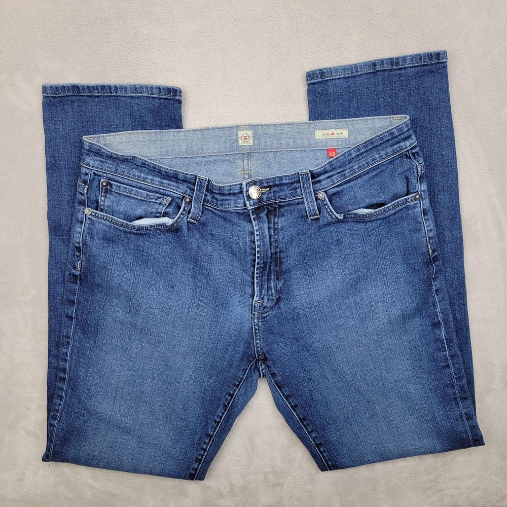 Agave Jeans Men 38 Slim No 30 Rocker‎ Newport Rinse Dark Denim Pants Adult